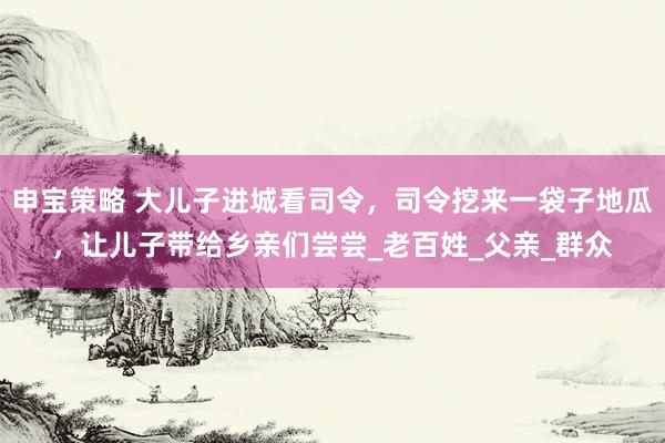 申宝策略 大儿子进城看司令，司令挖来一袋子地瓜，让儿子带给乡亲们尝尝_老百姓_父亲_群众